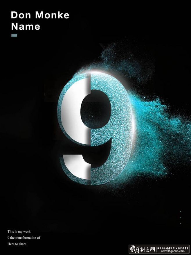 藍(lán)色風(fēng)暴 數(shù)字“9”的炫酷藝術(shù)字體海報(bào)設(shè)計(jì)與商業(yè)應(yīng)用解析